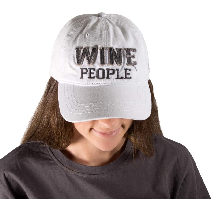 【並行輸入品】We人ワイン人野球キャップ帽子調節可能なストラップ付き、ホワイト Pavilion Gift Company We People