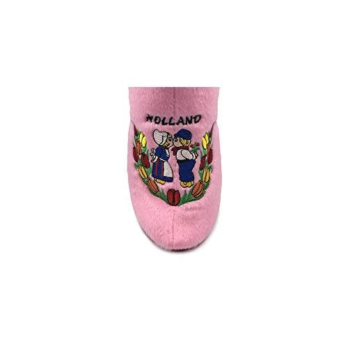 【並行輸入品】World of Clogs オランダクロッグスリッパ オレンジ, ピンク キスするカップル, 7 8 Women/5 6 Menの画像