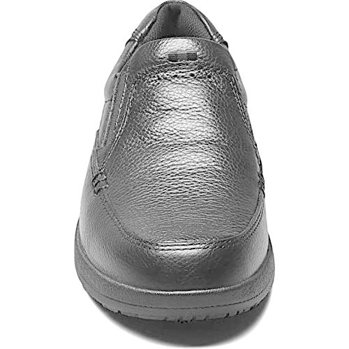 【並行輸入品】Nunn Bush Men's Cam Moc Toe Slip On Black Tumbled Leather 14 W US_4