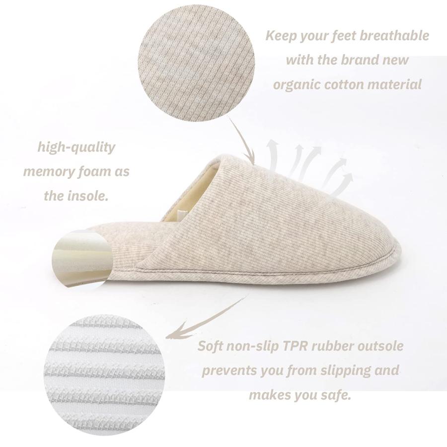 【並行輸入品】ofoot Men and Womens Indoor Memory Foam Cotton Scuff Slippers Sl_3