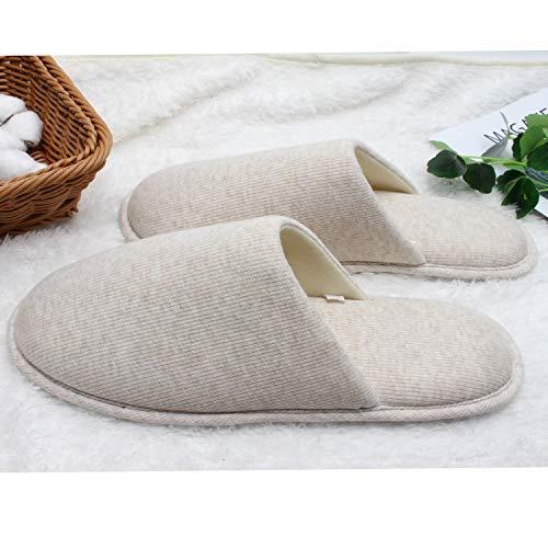 【並行輸入品】Ofoot レディース カラー: ベージュ ofoot Womens Indoor Memory Foam Cotton Scuf_7