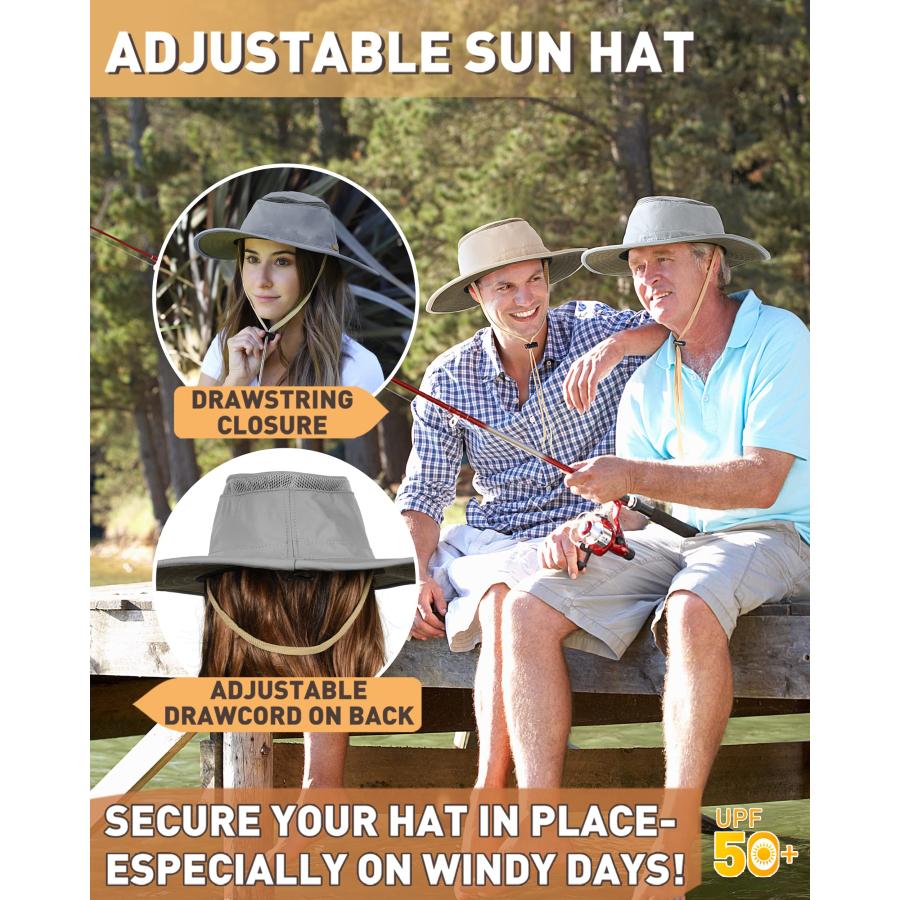 【並行輸入品】Sun Blocker アウトドア ブーニー日焼け防止ハット ワイドなつば メッシュハット ボート/ハイキング/キャンプ/釣り/ハ
