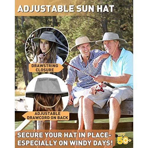 【並行輸入品】Sun Blocker アウトドア ブーニー日焼け防止ハット ワイドなつば メッシュハット ボート/ハイキング/キャンプ/釣り/ハ