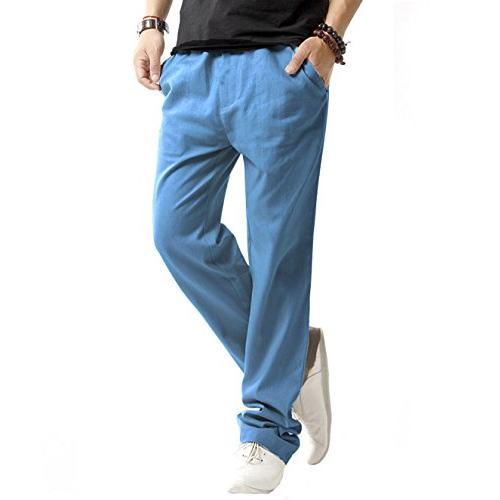 【並行輸入品】SIR7 PANTS メンズ カラー: ブルー SIR7 Men's Linen Casual Lightweight Draws_1