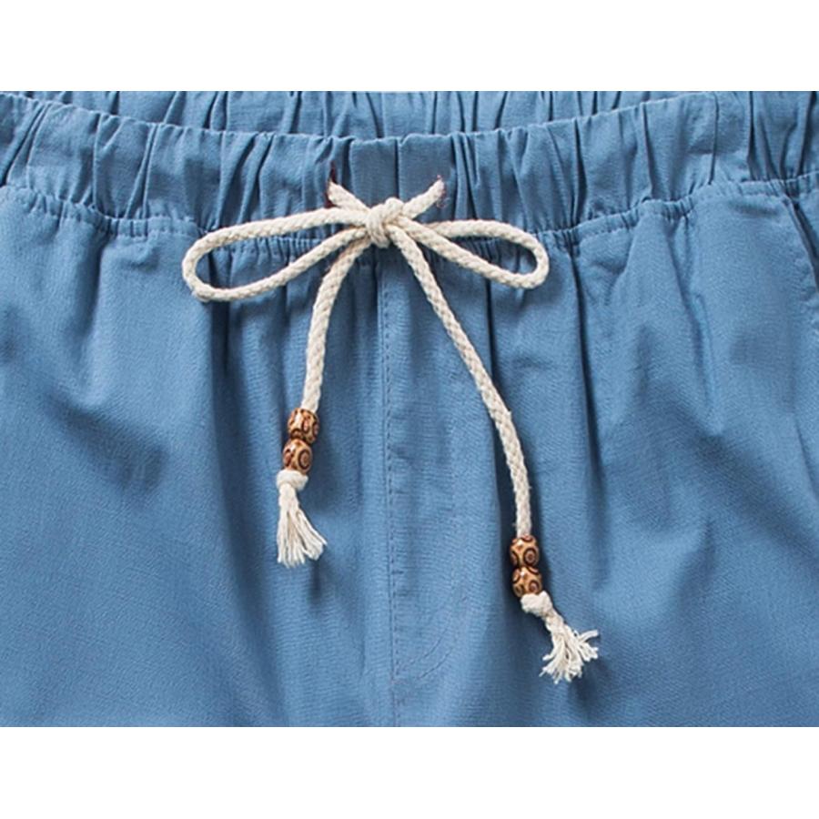 【並行輸入品】SIR7 PANTS メンズ カラー: ブルー SIR7 Men's Linen Casual Lightweight Draws_6