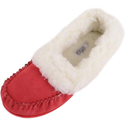 【並行輸入品】SNUGRUGS レディース カラー: レッド SNUGRUGS Womens Luxury Lambswool Suede Mo_1
