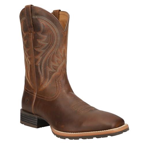 【並行輸入品】Ariat ハイブリッド ランチャー ウエスタンブーツ メンズ レザー スクエアトゥ ウエスタンブーツ， ブラウン(Distres_4