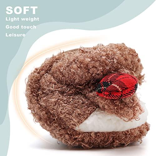 【並行輸入品】ASHION Women's Cute Fuzzy Reindeer House Slippers Stuffed Animal_7