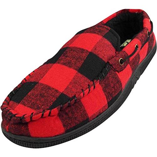【並行輸入品】NORTY メンズ US サイズ: L カラー: レッド NORTY Large Moccasin Slippers for Meの画像