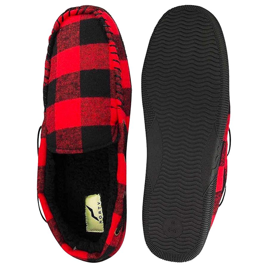 【並行輸入品】NORTY メンズ US サイズ: L カラー: レッド NORTY Large Moccasin Slippers for Meの画像