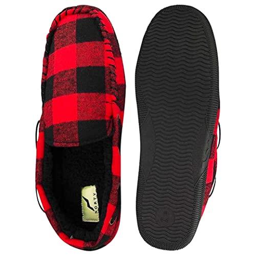 【並行輸入品】NORTY メンズ US サイズ: L カラー: レッド NORTY Large Moccasin Slippers for Meの画像