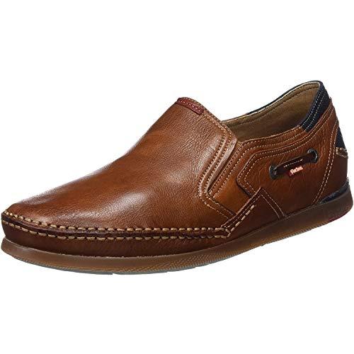 【並行輸入品】Fluchos Men's Boat Shoes Nautical, Brown Leather 000, 11 AUの画像