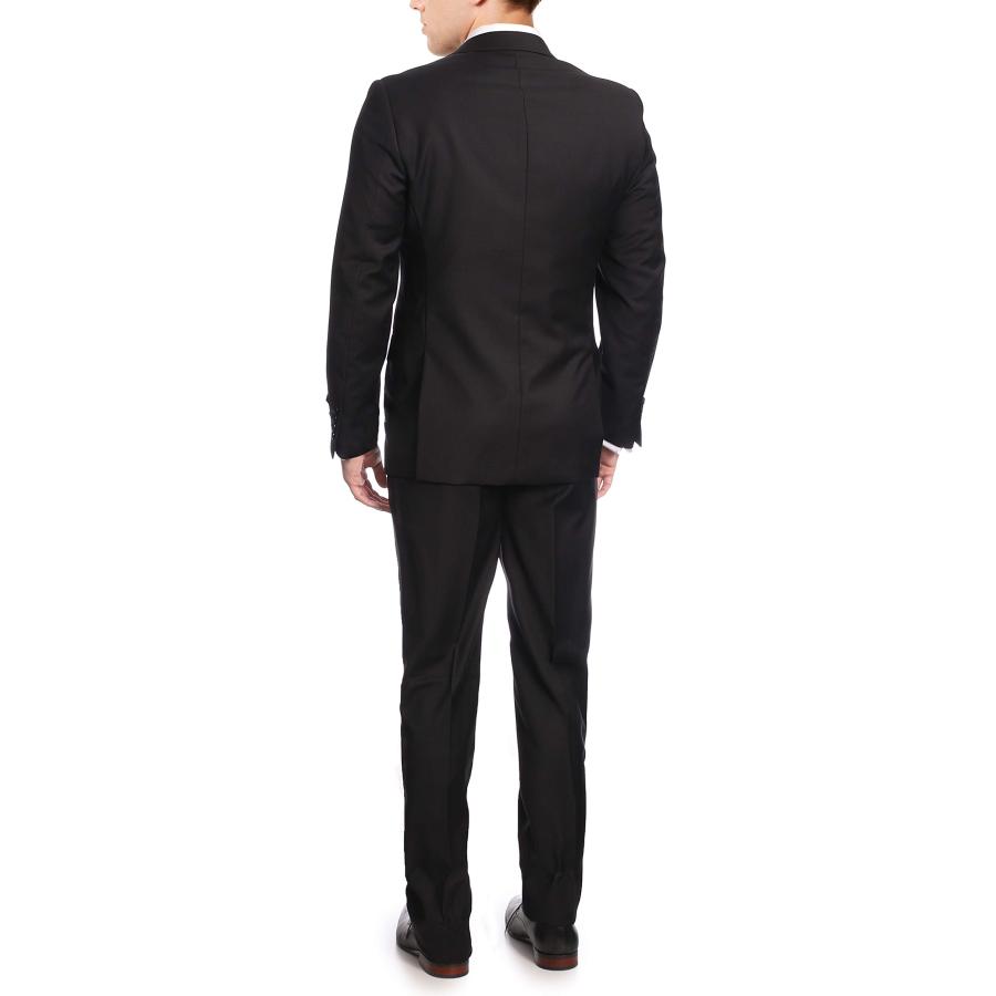 【並行輸入品】The Suit Depot SUIT メンズ カラー: ブラック Mens Classic Fit Two Button 100の画像