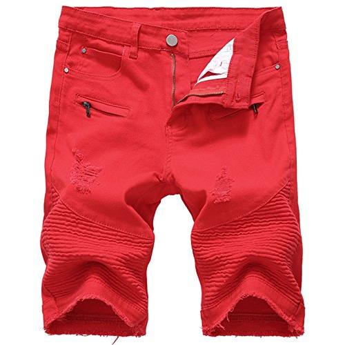 【並行輸入品】Chouyatou SHORTS メンズ カラー: レッド chouyatou Men's Cool Stylish Wrinkl_1