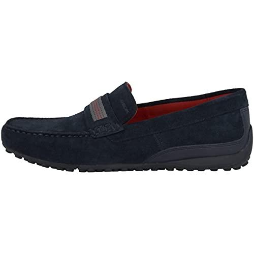 【並行輸入品】GEOX メンズ スネーク 22 スエード ドライビング MOC ローファースタイル, Blue Navy C4002, 12 U_1