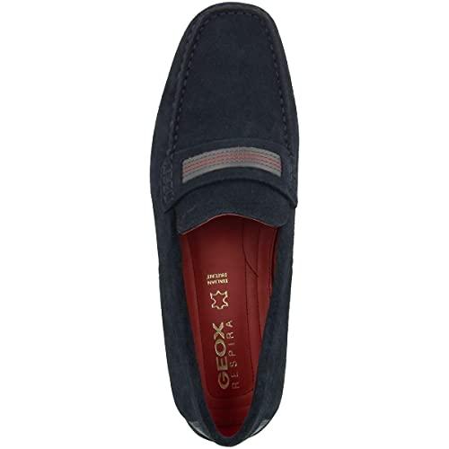 【並行輸入品】GEOX メンズ スネーク 22 スエード ドライビング MOC ローファースタイル, Blue Navy C4002, 12 U_4