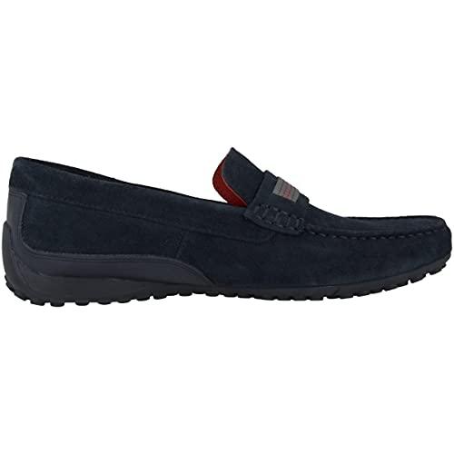 【並行輸入品】GEOX メンズ スネーク 22 スエード ドライビング MOC ローファースタイル, Blue Navy C4002, 12 U_7