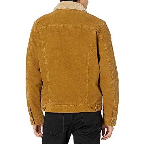 【並行輸入品】AG Adriano Goldschmied メンズ 裏地付きムートンダートジャケット US サイズ: Large カラー: ゴーの画像