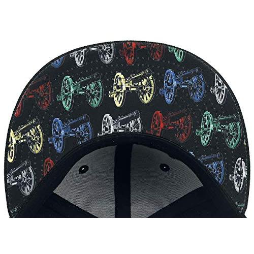 【並行輸入品】[AC/DC] ベースボールキャップ Band Logo Canon Pop Art Brim 新しい 公式 ブラック Snapb_7