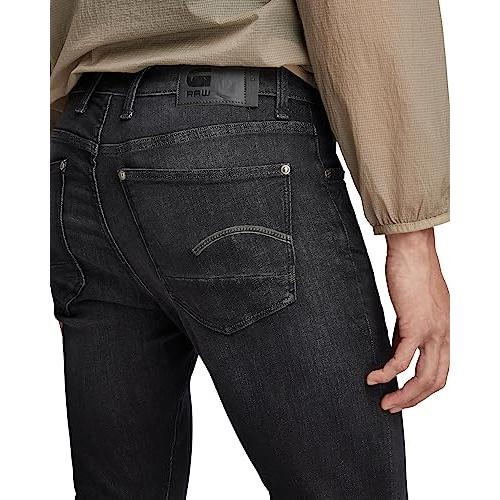 【並行輸入品】[ジースターロゥ] Revend skinny ブラックジーンズ メンズ 細身 デニムパンツ スーパーストレッチ ジーパン W30の画像