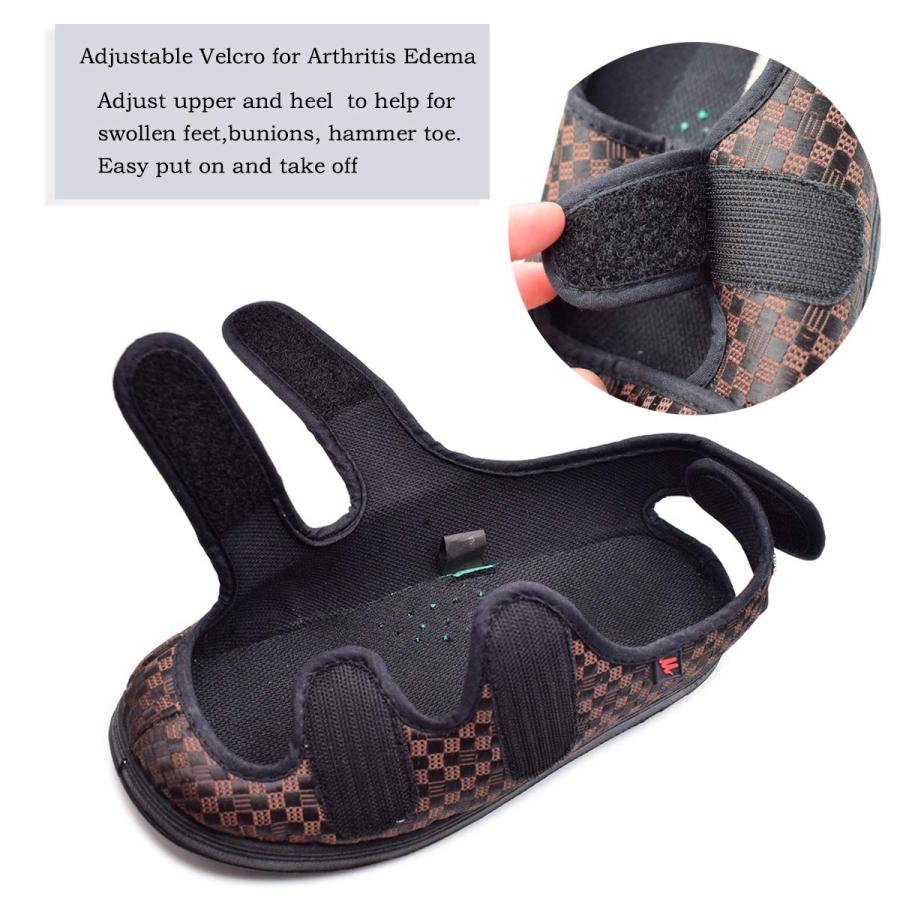 【並行輸入品】Mei MACLEOD Men's Summer House Slippers with Memory Foam Adjustaの画像