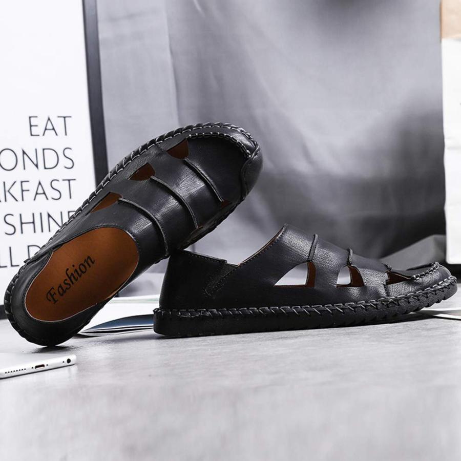【並行輸入品】Men Summer Breathable Sandals Leather Lightweight Casual Walkingの画像