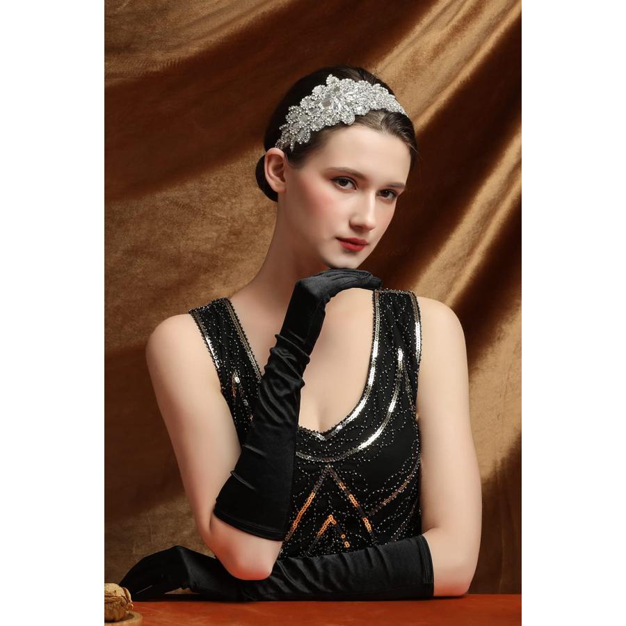 並行輸入品】Comott ラインストーン ヘッドバンド 1920年代