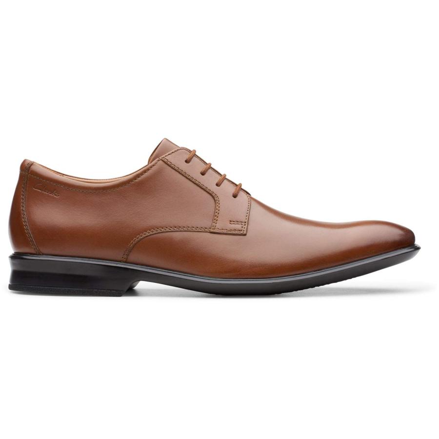 Clarks Men\'s Bensley Lace Shoe, Dark Tan Leather, 9 M US Mens Clarks Casual Lace Up Shoes  main image 3