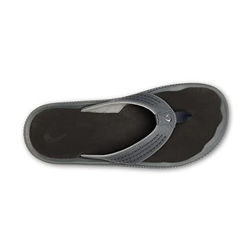 【並行輸入品】OLUKAI Ulele Sandals   Men's Dark Shadow/Black 11 OLUKAI Ulele Meの画像