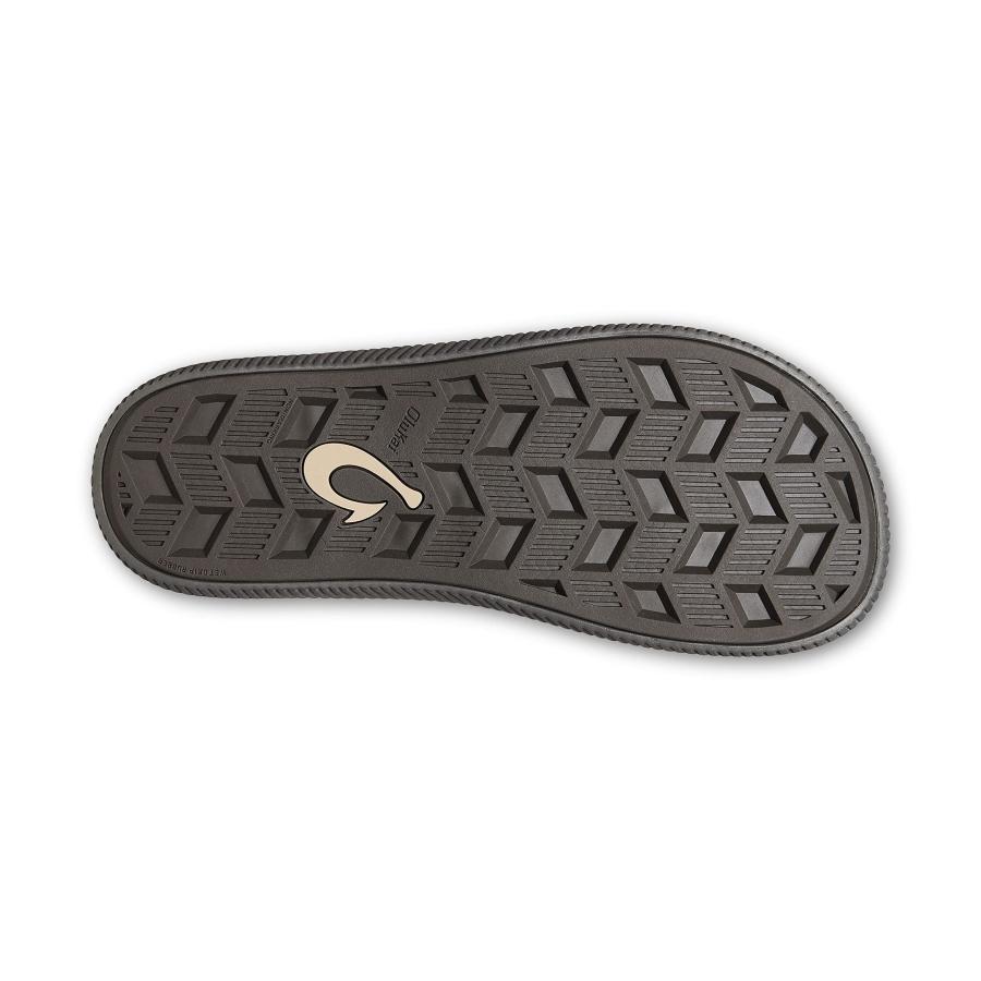 【並行輸入品】OLUKAI Ulele Sandals   Men's Dark Shadow/Black 11 OLUKAI Ulele Meの画像