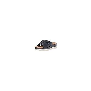 【並行輸入品】クラークス メンズ クララ チャーム ウェッジ サンダル, ネイビー 合成, 7 Wide Clarks Clara Charmの画像