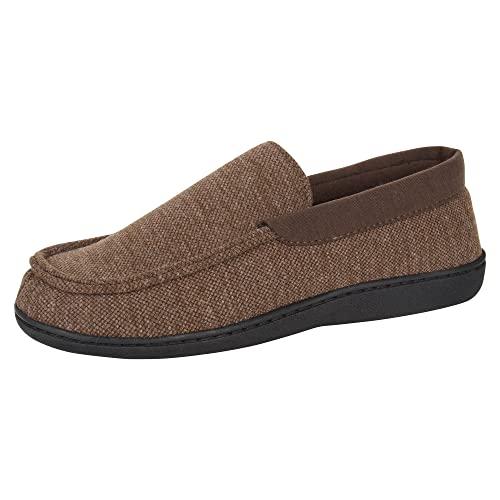 【並行輸入品】Hanes メンズ US サイズ: L カラー: ブラウン Hanes Mens Slippers House Shoes Moc_1