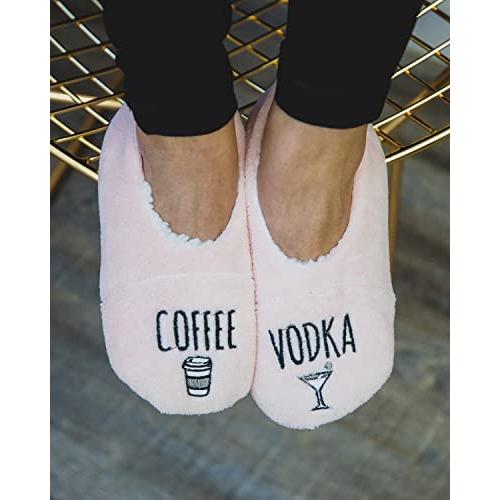 【並行輸入品】MeMoi Women's Coffee & Vodka Sherpa Lined Slippers Pink Medium/L_4