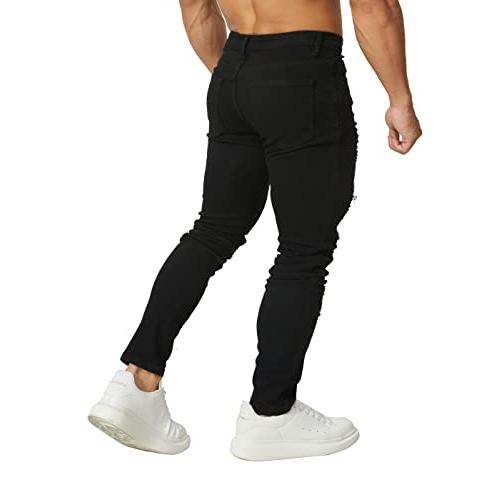 【並行輸入品】Hungson PANTS メンズ US サイズ: 29 カラー: ブラック HUNGSON Mens Ripped Jeans_7