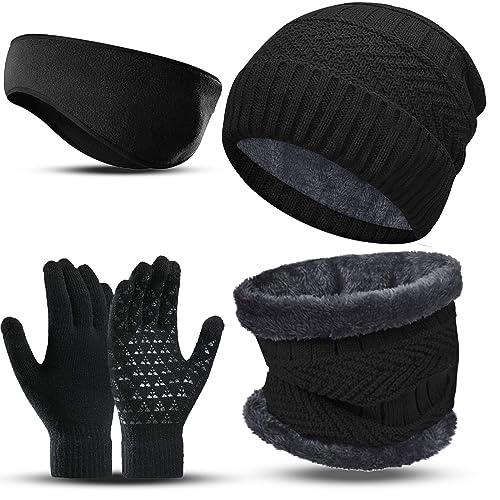 【並行輸入品】Abudder HAT メンズ US サイズ: Medium カラー: ブラック Winter Beanie Hat Scarf_1