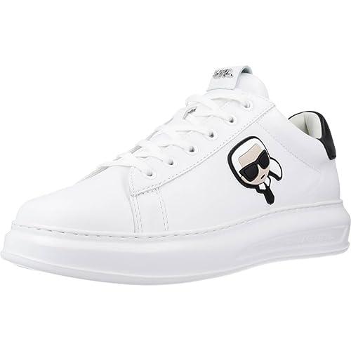 【並行輸入品】Karl Lagerfeld Mens Kapri Court Sneakers White 11の画像