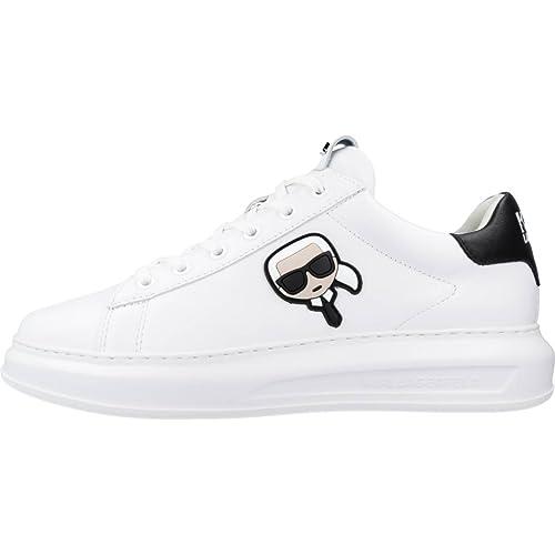 【並行輸入品】Karl Lagerfeld Mens Kapri Court Sneakers White 11の画像