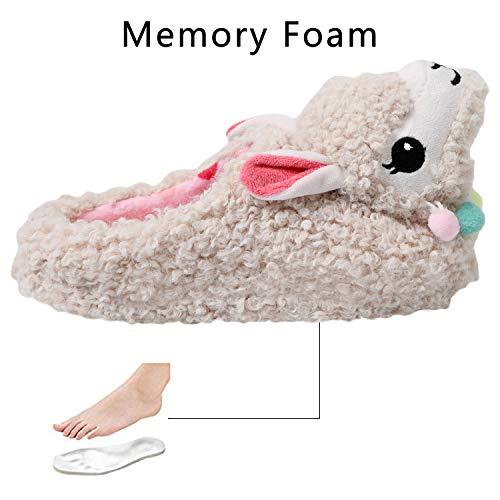 【並行輸入品】DECHIC かわいい 動物 スリッパ ソフト 面白い アルパカ スリッパ ファジー ラマ スリッパ 低反発 女性用 室内 暖かい_7