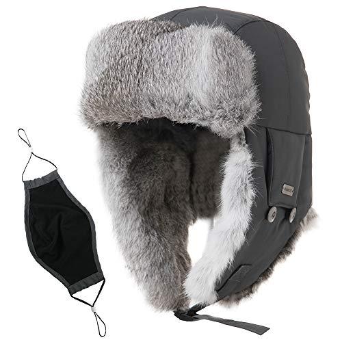 並行輸入品】ユニ 100% ラビットファー トラッパー ウシャンカ ロシア