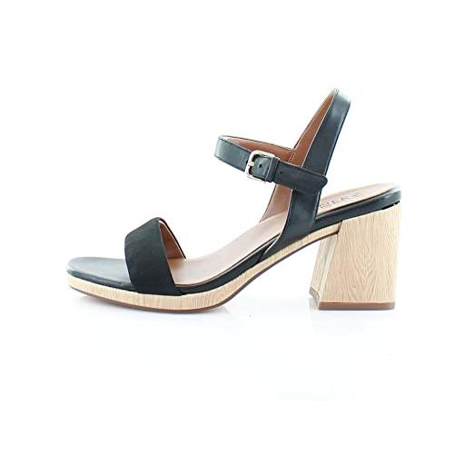 【並行輸入品】Naturalizer Women's Rose Heeled Sandals, Black Leather, 8 M (B) Nの画像