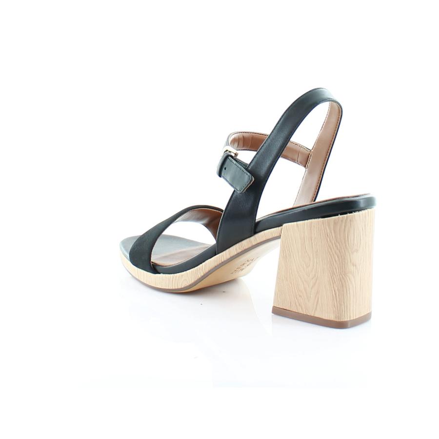 【並行輸入品】Naturalizer Women's Rose Heeled Sandals, Black Leather, 8 M (B) Nの画像