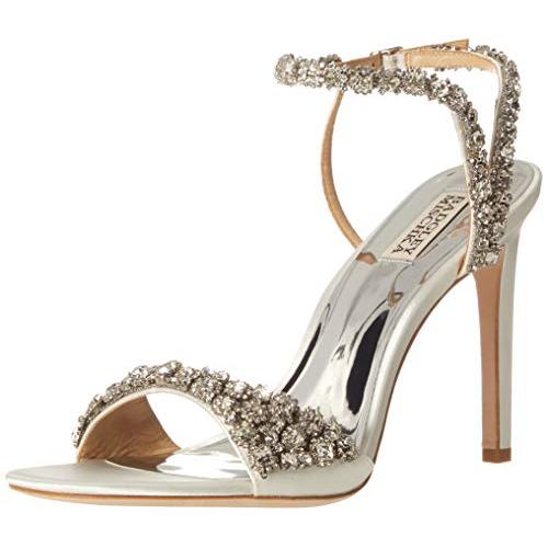 【並行輸入品】Badgley Mischka レディース Gaela ヒールサンダル, ホワイトサテン, 10 Badgley Mischkaの画像