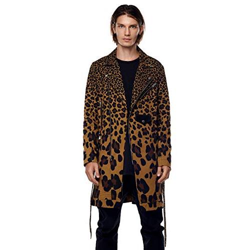 【並行輸入品】Jonny Cota Studio メンズ サハラ ヒョウ柄 デニムコート US サイズ: Large カラー: マルチカラー Jの画像