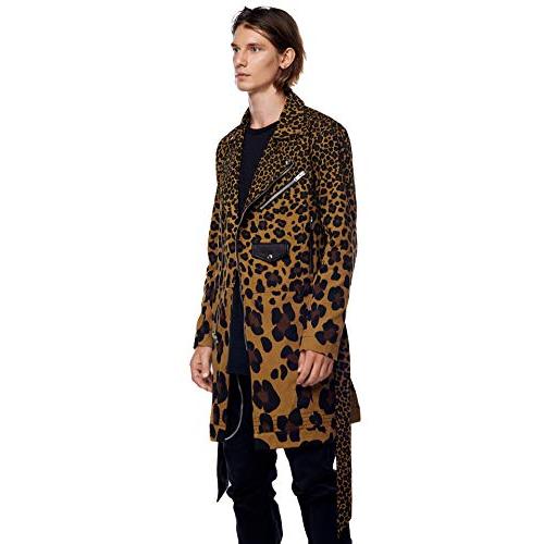 【並行輸入品】Jonny Cota Studio メンズ サハラ ヒョウ柄 デニムコート US サイズ: Large カラー: マルチカラー Jの画像