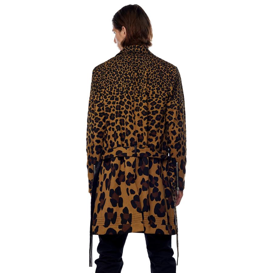 【並行輸入品】Jonny Cota Studio メンズ サハラ ヒョウ柄 デニムコート US サイズ: Large カラー: マルチカラー Jの画像