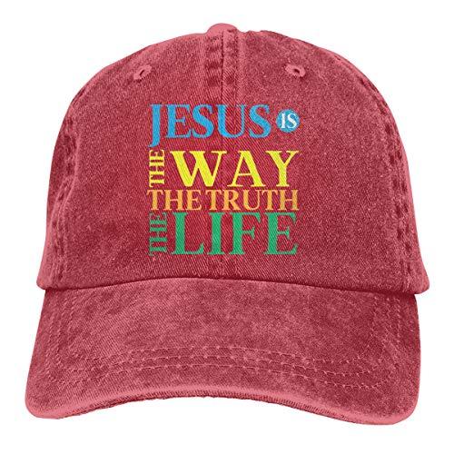 【並行輸入品】デニムキャップ Jesus The Way The Truth The Life 野球ダッドキャップ 調節可能 クラシック スポー_1