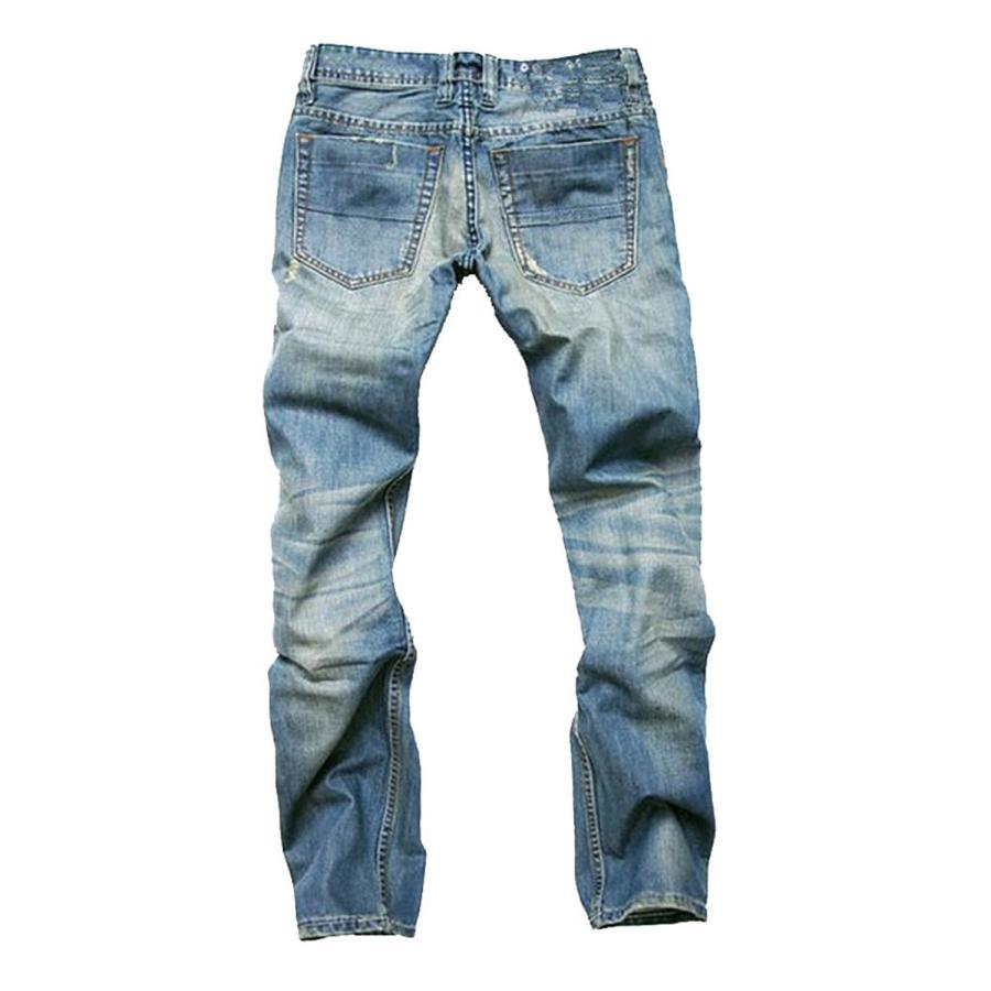 【並行輸入品】Andongnywell Men's Frayed Ripped Straight Denim Pants Man's Slim_6