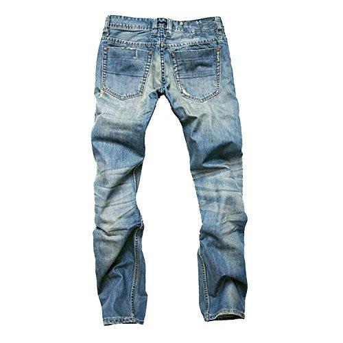 【並行輸入品】Andongnywell Men's Frayed Ripped Straight Denim Pants Man's Slim_7