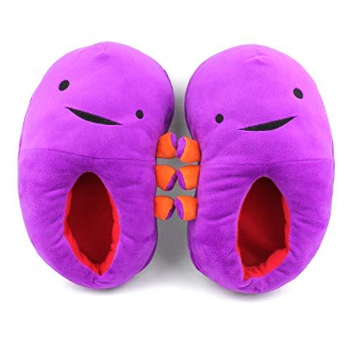 【並行輸入品】Heart Guts Kidney スリッパ   フラシ天 快適 快適 パープル オレンジ 滑り止め   レディース サイズ 5_1