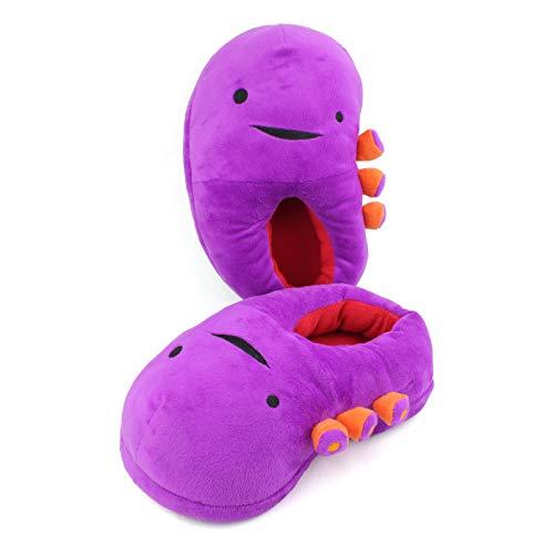 【並行輸入品】Heart Guts Kidney スリッパ   フラシ天 快適 快適 パープル オレンジ 滑り止め   レディース サイズ 5_4